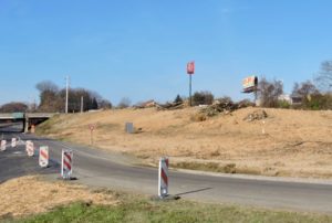 Cleared vegetation at Street Road & U.S. 1 interchange