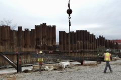 January 2023 - Retaining wall construction for a new ramp to northbound U.S. 1 from Rockhill Drive.