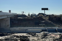 December 2023 - Following demolition in the fall, construction began on the southbound side of the new Rockhill Drive overpass.