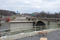 March 2022 - Construction continues for the new bridge over the Neshaminy Creek.