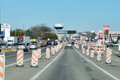 March 2019 - New northbound traffic pattern, with the right turn lane for continued access to businesses.
