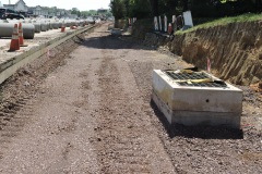 May 2021 - A new stormwater drainage inlet in place along southbound U.S. 1.