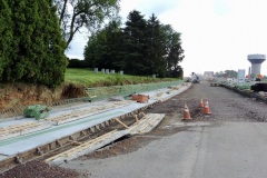 June 2021 - June 2021 - Sound wall panels in place  along southbound U.S. 1 between Street Road and Old Lincoln Highway.