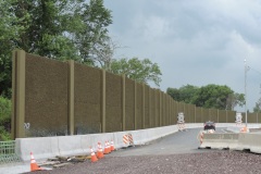 June 2021 - Sound wall panels in place  along southbound U.S. 1 between Street Road and Old Lincoln Highway.