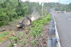 June 2021 - Clearing vegetation for widening U.S. 1 north of the Neshaminy exit.