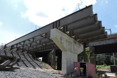 June 2022 - Deck beams in place for the new northbound U.S. 1 bridge at the Penndel/Business U.S. 1 exit.