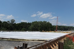 July 2022 - Paving operations on the bridge over the Neshaminy Creek.