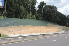 August 2021 - Erosion netting on a section of embankment under construction along southbound U.S. 1.