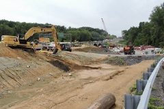 August 2021 - Excavation to widen southbound U.S. 1 approaching the Neshaminy Creek.